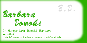 barbara domoki business card